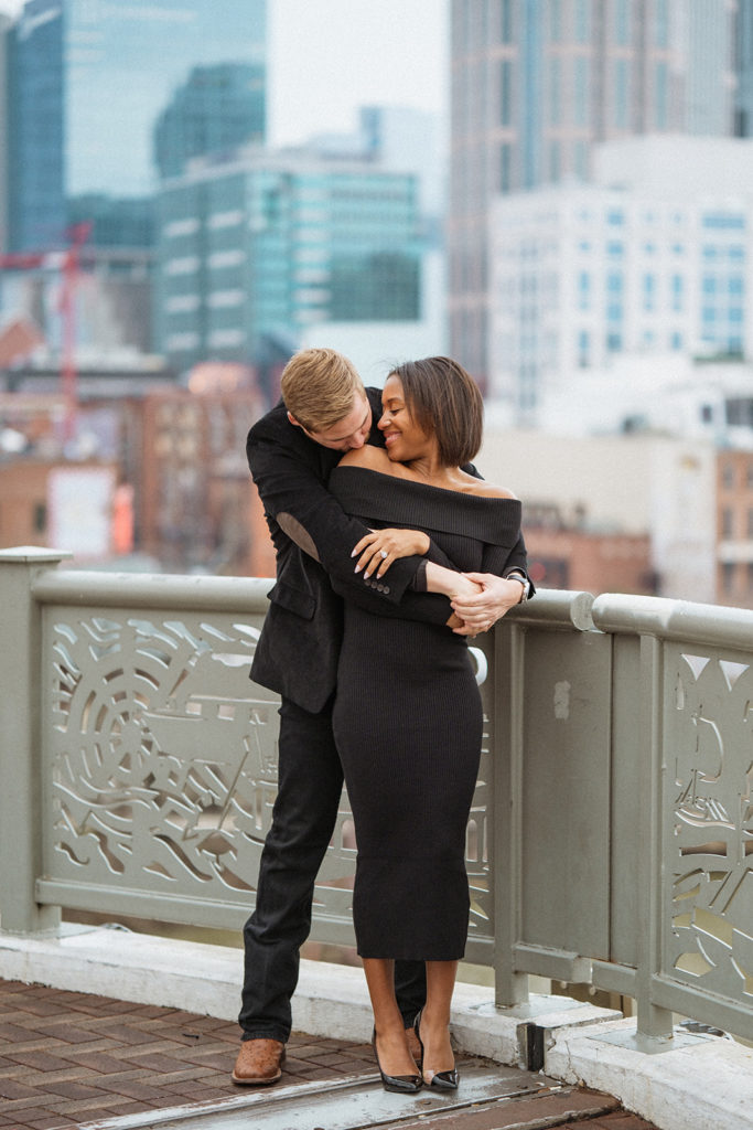 Pedestrian Bridge Engagement Session with Sarah and Aaron, Fall Marigold Photography