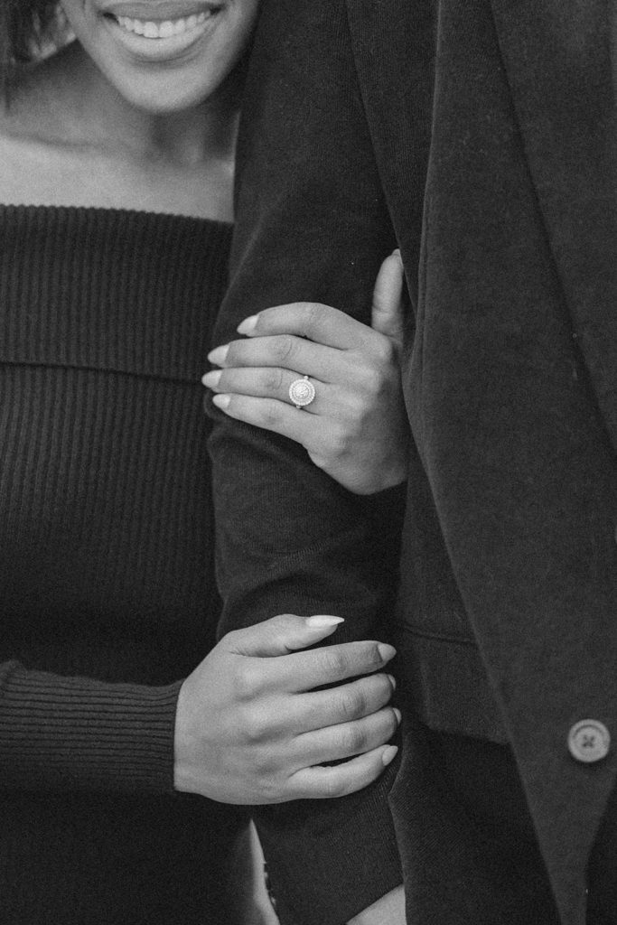 Pedestrian Bridge Engagement Session with Sarah and Aaron, Fall Marigold Photography